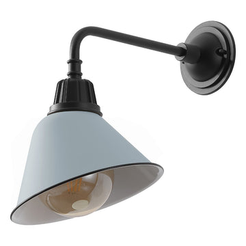 Croydon 9.63" Farmhouse Industrial Indoor/Outdoor Iron LED Gooseneck Arm Outdoor Sconce